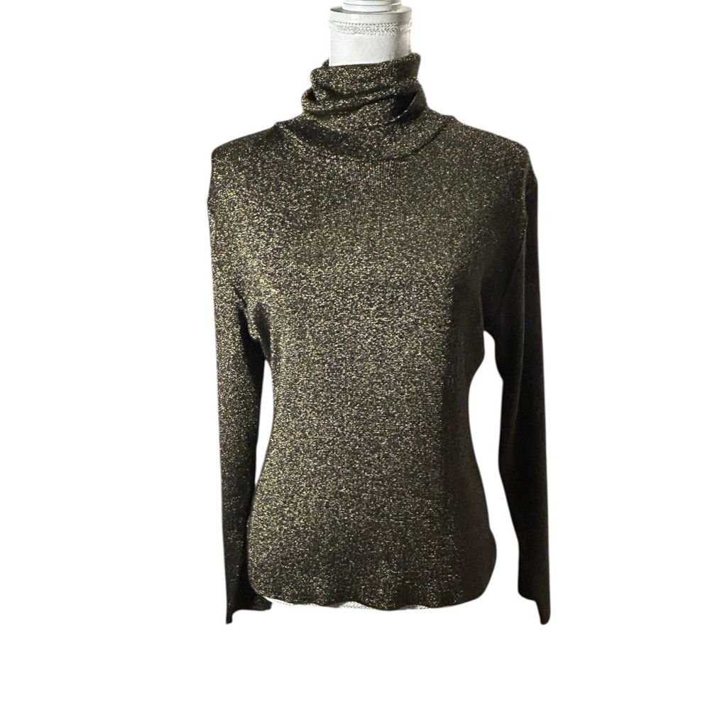 Dana Buchman Metallic Turtleneck Sweater